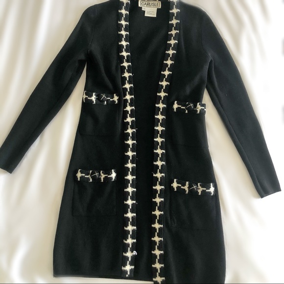 Carlisle Black Button Down Cardigan - Picture 1 of 2